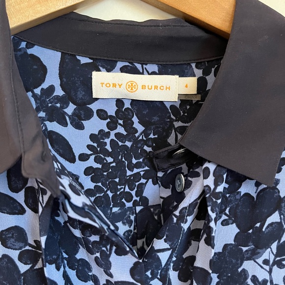 Tory Burch silk flower button down - Picture 2 of 3